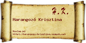 Harangozó Krisztina névjegykártya